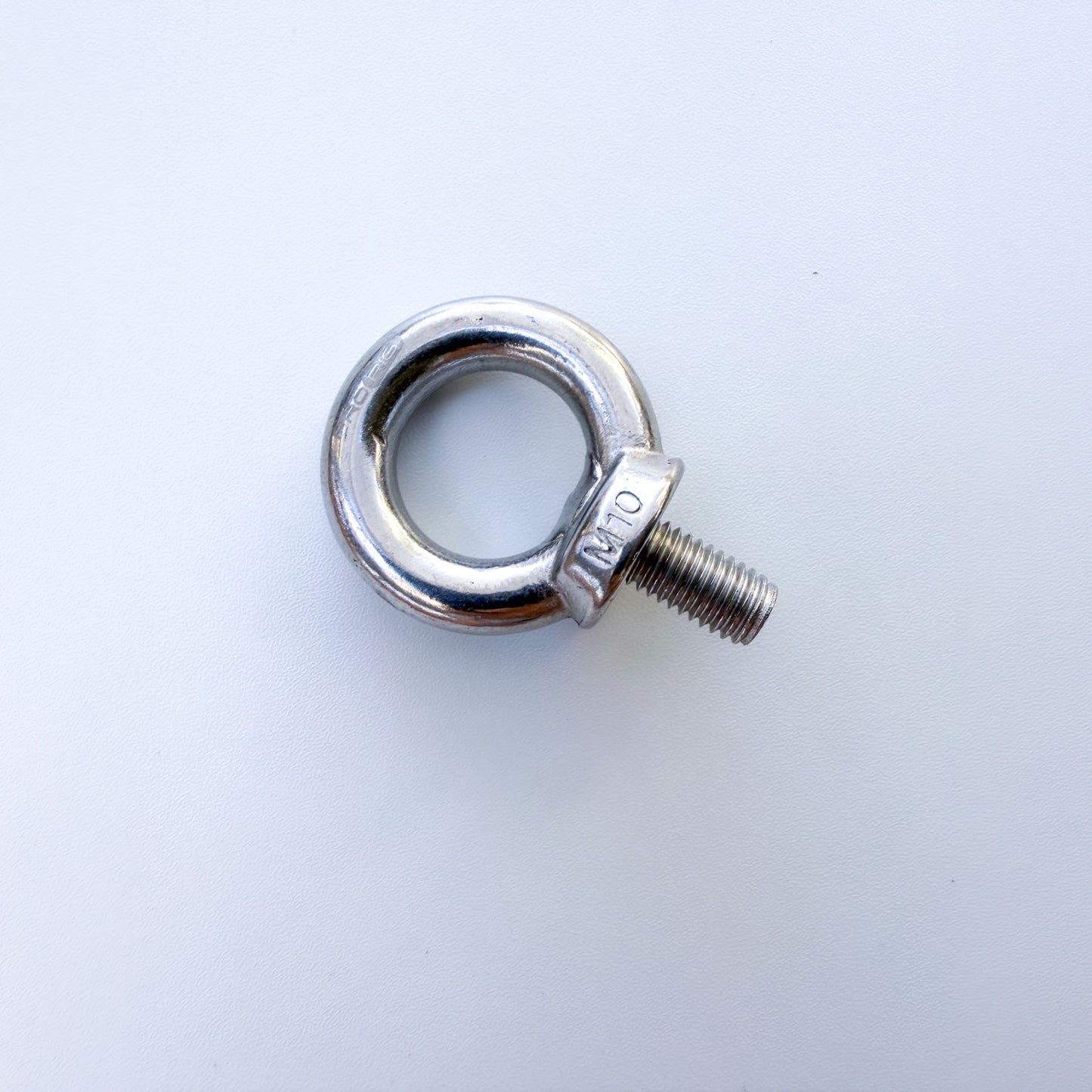 316 stainless steel collar eye bolt with M10 thread and 25mm eye
