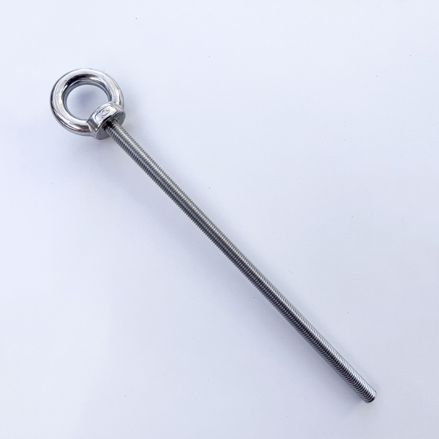 316 stainless steel eye nut bolt with long threaded shaft and 25mm eye